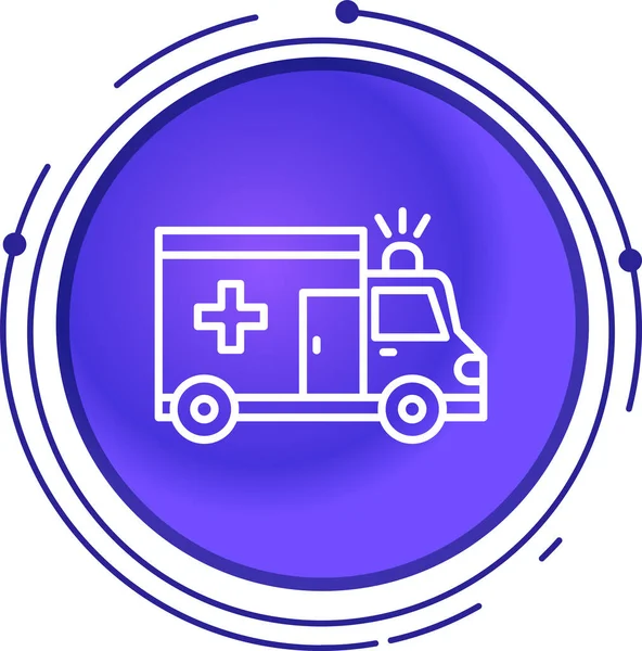 ambulans simgesi vektör illüstrasyonu