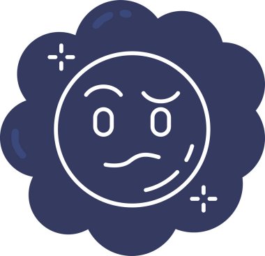 Üzücü. Web simgesi basit illüstrasyon