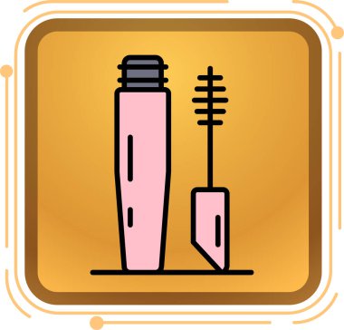 Beyaz arka planda siyah beyaz çizgi boya fırçası ikonu izole edildi. Renkli taslak konsepti. vektör illüstrasyonu