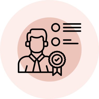 Rozet. Web simgesi vektör illüstrasyonu