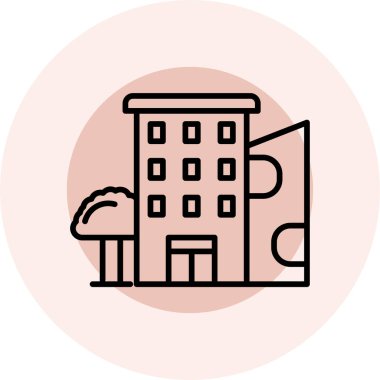 Modern yapı simgesinin vektör illüstrasyonu