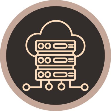 Modern bulut simgesinin vektör çizimi