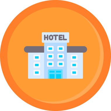 Otel vektör illüstrasyon simgesi
