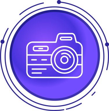Kamera. Web simgesi basit illüstrasyon