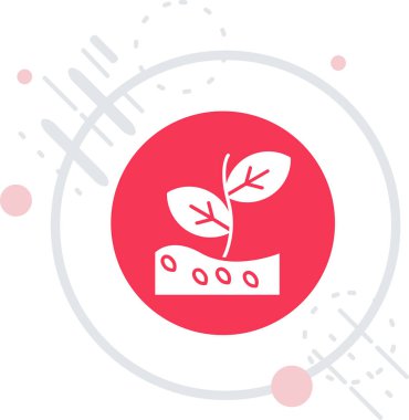 Beyaz arkaplanda izole edilmiş beyaz çiçek simgesi. Çember düğmesi. vektör