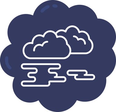 Bulut. Web simgesi vektör illüstrasyonu