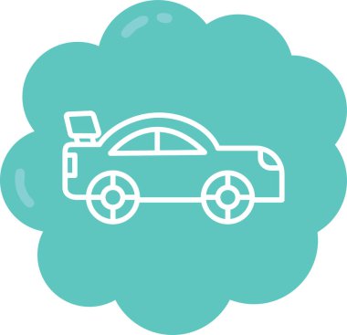 - Araba. Web simgesi basit illüstrasyon