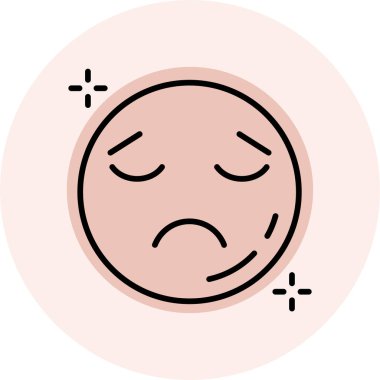 Ağlıyorum. Web simgesi basit illüstrasyon