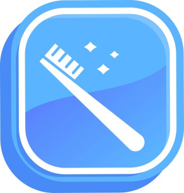 Diş fırçası simge vektör çizim