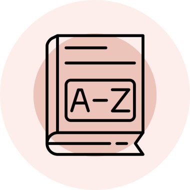 Bir kitap simgesinin vektör illüstrasyonu