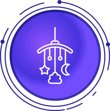 çizgi sihirli değnek ve top ikonu beyaz arka planda izole edildi. Sihirli top aksesuarı. Gizemli güç. Renkli taslak konsepti. vektör.