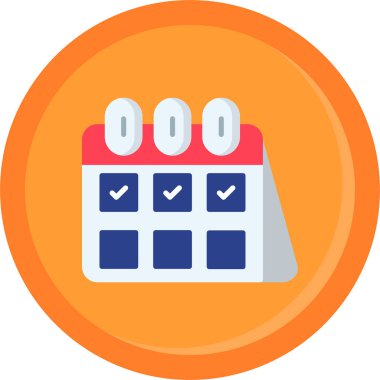 Takvim. Web simgesi basit illüstrasyon