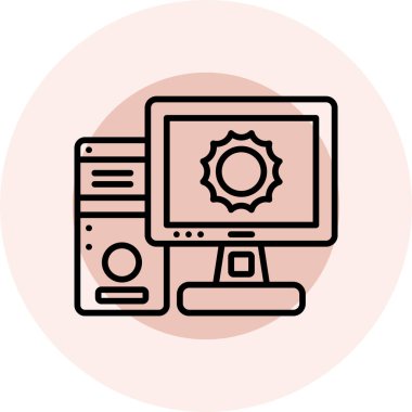 dişli simgesi olan dizüstü bilgisayar