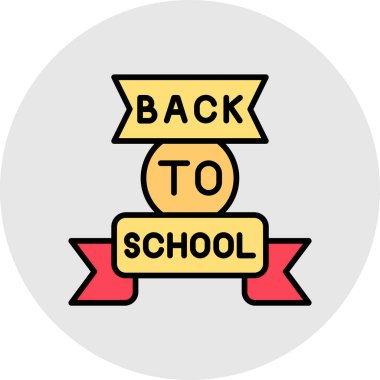 Beyaz arkaplanda izole edilmiş ana hat biçiminde okul simgesine geri dön