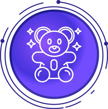 Çizgi Bebeği simgesi beyaz arkaplanda izole edildi. Renkli taslak konsepti. Vektör.