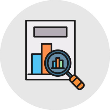 iş analizi düz çizgi vektör simgesi