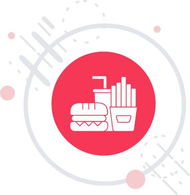 Beyaz arka planda izole edilmiş çizgi pasta ve vişneli kek ikonu. Doğum günün kutlu olsun. Renkli taslak konsepti. vektör.