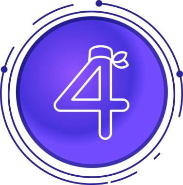 Sıra 5. Yıldönümü simgesi beyaz arkaplanda izole edildi. Doğum günün kutlu olsun. 50 yıllık mutluluk. Renkli taslak konsepti. vektör