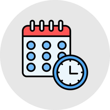 Takvim simgesi vektör illüstrasyonu