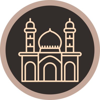 Cami. Web simgesi basit illüstrasyon