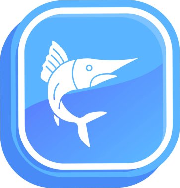 Balık. Web simgesi basit illüstrasyon