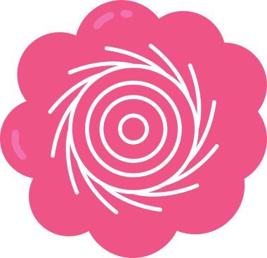 Pembe çiçek ikonu. Web için çiçek vektör simgelerinin basit çizimi