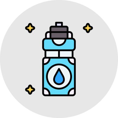 su şişesi simge vektör çizim