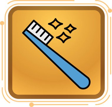 fırça ve boya ikonu, çizgi film tarzı