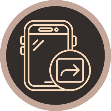 Cep telefonu simgesinin vektör illüstrasyonu