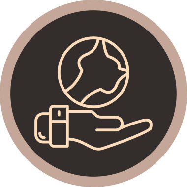 Kahve fincanıyla el ele tutuşmak. Basit tasarım. vektör illüstrasyonu