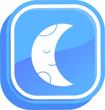 Gece Ay ikonu. vektör illüstrasyonu