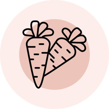 Çizgi film havucunun vektör çizimi