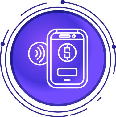 beyaz arkaplanda mobil simge izole edilmiş akıllı çizgi saati. Çalar saat. Akıllı kablosuz bağlantı konsepti. Renkli taslak konsepti. vektör.