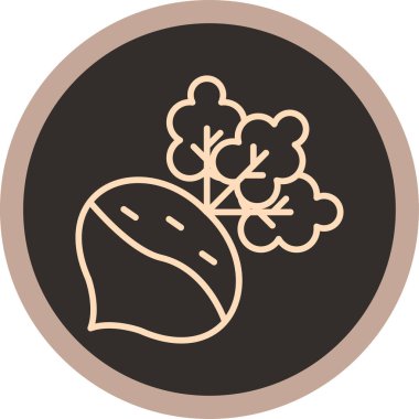 Bir mantar simgesinin vektör çizimi