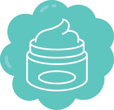 Krema ikonu. Web için basit krem vektör simgeleri çizimi