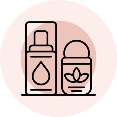 Kozmetik ürün ikonu. Web için kozmetik ürün vektör simgesinin özet çizimi