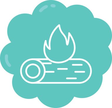 Yangın. Web simgesi basit illüstrasyon