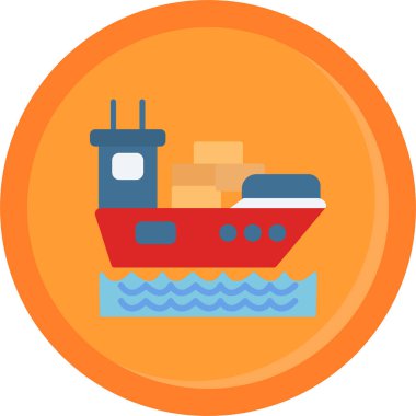 Kargo düz vektör simgesi