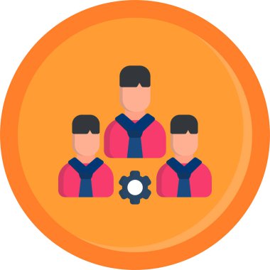 iş düz vektör simgesi