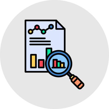 analiz simgesi, vektör illüstrasyonu