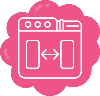 Bir karikatür kamera simgesinin vektör çizimi