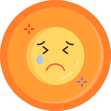 İfade simgesi simgesi. Web tasarımı için emoji vektör simgeleriyle basit bir emoji çizimi