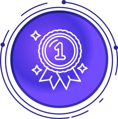 Madalya Web simgesi basit illüstrasyon