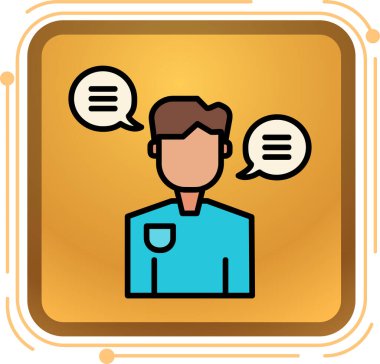 Çağrı merkezi. Web simgesi basit illüstrasyon