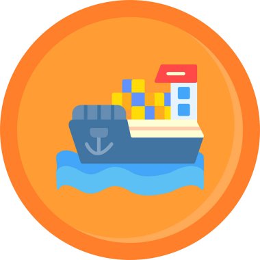 Tekne. Web simgesi basit illüstrasyon