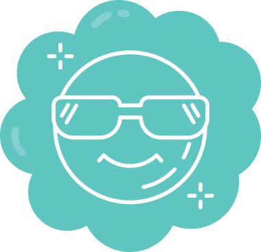 Şirin bir çizgi film simgesinin vektör çizimi