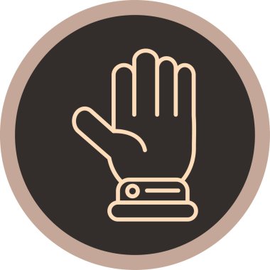 Bir el simgesinin vektör illüstrasyonu