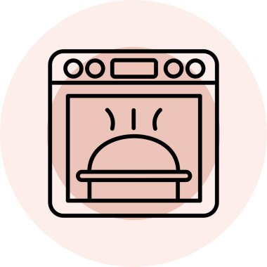 Pişirme simgesinin vektör illüstrasyonu