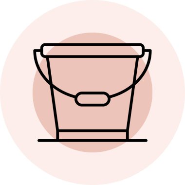 Kova. Web simgesi vektör illüstrasyonu