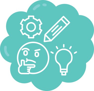 Beyin fikri. Basit resimleme